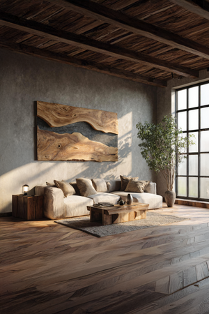 Handcrafted Modern Wooden Wall Sculpture For Home