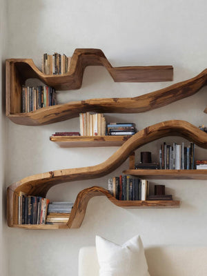 Organic Floating Bookshelf For Living Room Or Study