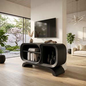 Scandinavian Floating TV Stand For Open Concept Interior