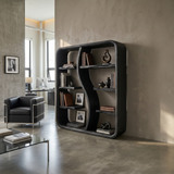 Modern Wooden Storage Bookshelf With Open Shelves