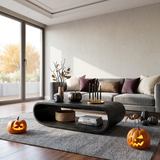 Mid Century Wooden Live Edge Coffee Table For Living Room Halloween Decor