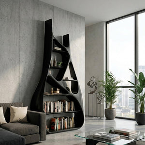 Minimalist Sculptural Bookshelf For Living Room Furniture