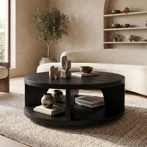 Farmhouse Wooden Live Edge Coffee Table For Living Room Entryway Design