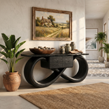 Organic Sculptural Console Table Contemporary Hallway