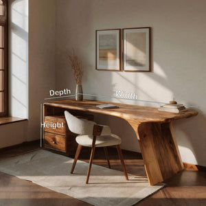 Modern Wooden Desk With Drawers For Workspace
