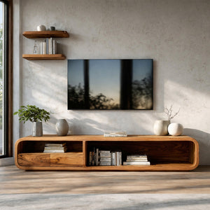 Modern Organic TV Console For Living Room Decor