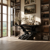 Modern Charred Wood Display Shelf For Hallway Furniture