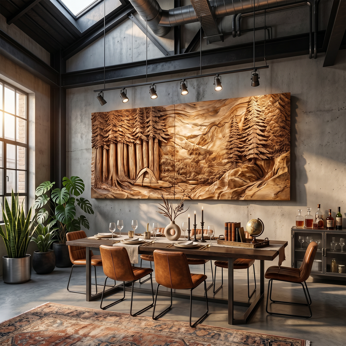 Illuminated Sunset Lake Wood Wall Art For Cozy Cabin Interior Decor