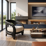 Organic Modern Sculptural Accent Chair Elegant Veranda