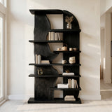 Minimalist Natural Wood Standing Shelf For Home Corner
