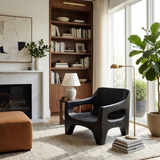 Contemporary Wooden Chair Sculptural Frame For Living Room