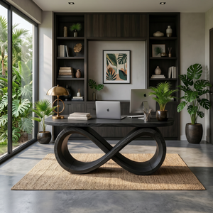 Luxury Infinity Base Executive Desk Designer Office