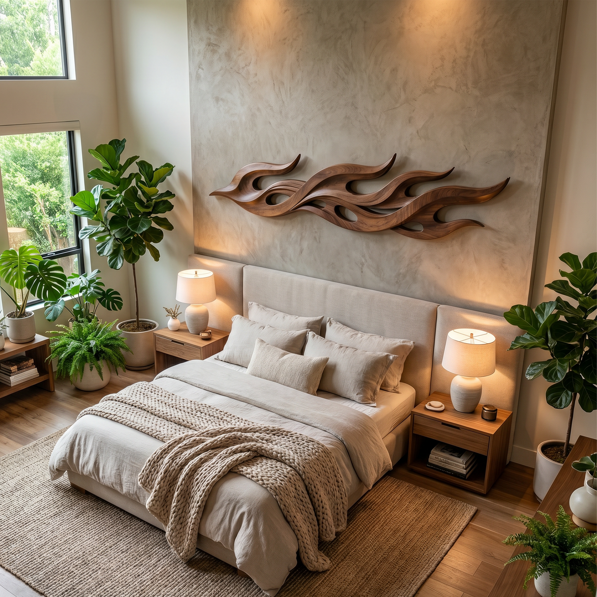 Scandinavian Relief Wall Art For Formal Sitting Room