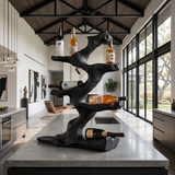 Rustic Wine Holder For Furniture Display Shelf Ideas