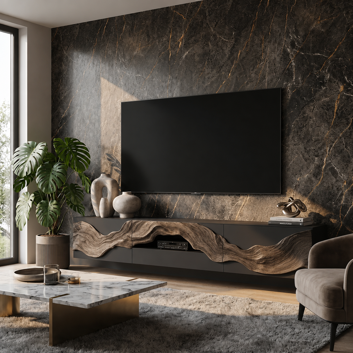 Farmhouse TV Console For Living Room Furniture Decor