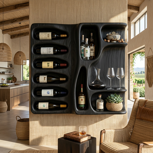 Modern Mountain Silhouette Wine Holder For Living Room