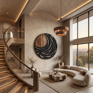 Modern Sculptural Wall Art For Mountain Retreat Interior