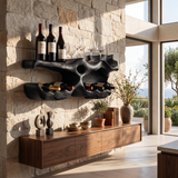 Farmhouse Wine Holder For Living Room Shelf Accent