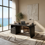 Japandi Study Desk With Curved Legs For Zen Office Room