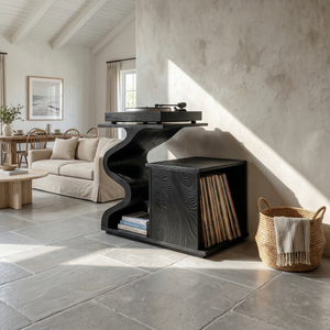 Modern Sculptural Turntable Stand Audio Lounge