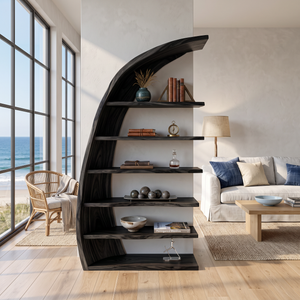 Organic Tree Open Bookshelf For Luxury Living Room