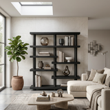Modern Bookcase Organic Display Shelf For Living Room