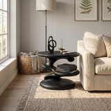 Minimalist Open Shelf Side Table Cozy Living Room
