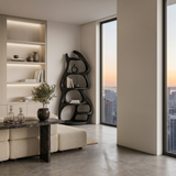 Modern Wooden Freeform Bookcase For Living Room Decor