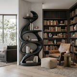 Organic Sculptural Flow Bookcase For Contemporary Home