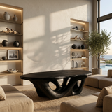 Sculptural Coffee Table With Open Loop Base For Luxury Living