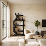 Organic Sculptural Freeform Bookshelf For Statement Contemporary Home