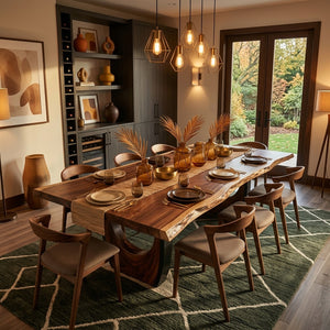 Handcrafted Live Edge Dining Table For Dining Room Decor