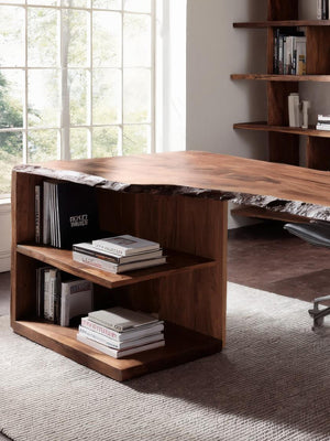 Modern Desk With Built-in Storage For Home Office