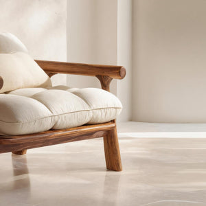 Minimalist Accent Chair Without Cushion For Living