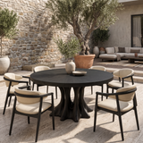 Modern Round Dining Table Multi Column Pedestal For Designer Dining