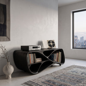 Contemporary Wooden Record Player Console For Living Room