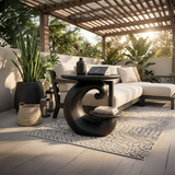 Organic Curved Side Table Forest Living Room