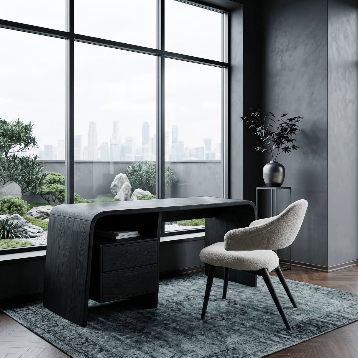 Modern Writing Desk With Drawers For Workspace