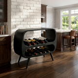 Functional Wine Storage With 2 Tiers For Bar Corner