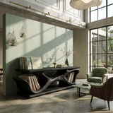 Scandinavian Record Display Stand For Music Corner Interior