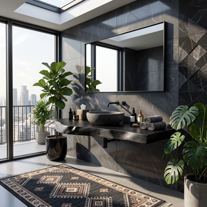 Modern Live Edge Bathroom Vanity Urban Penthouse
