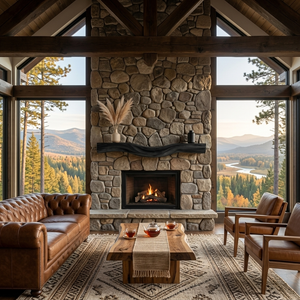 Rustic Fireplace Mantel With Live Edge Design For Cozy Home