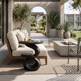 Modern Sculptural Side Table Outdoor Lounge
