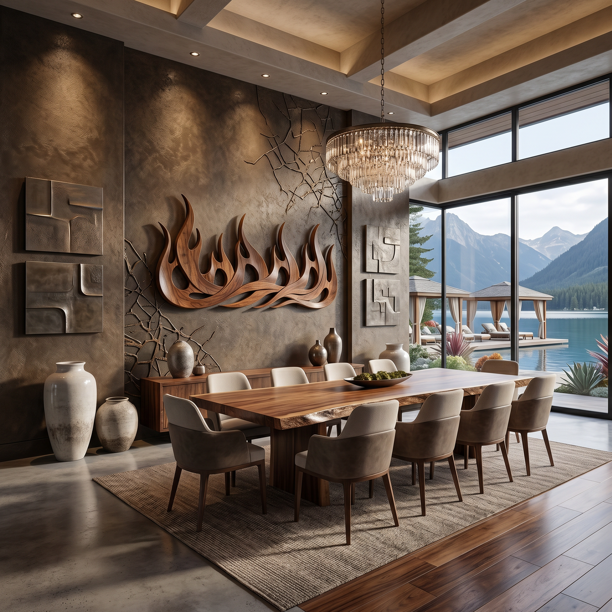 Scandinavian Organic Wall Decor For Coastal Interior Space