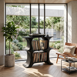 Rustic Record Stand Vintage Living Room Vibe