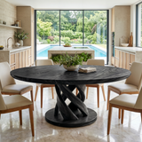 Tropical Round Gathering Table For Luxury Dining Room