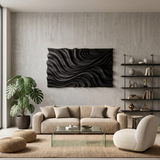 Elegant Wave Inspired Wall Sculpture for Modern Living Room