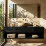 Contemporary Wooden Floating Bathroom Vanity With 3 Drawers For Bathroom