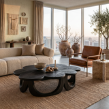 Modern Wooden Floral Coffee Table For Contemporary Home