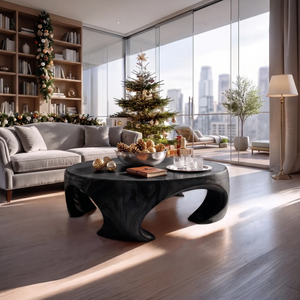 Farmhouse Wooden Coffee Table For Living Room Holiday Decoration